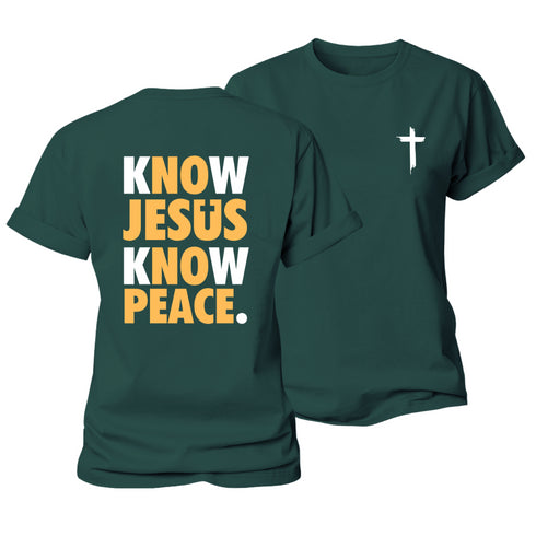 Women's Know Jesus Know Peace Cotton T-Shirt
